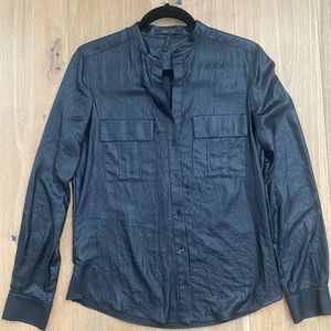 BCBGMAXAZRIA Black Anderson Blouse Size XS